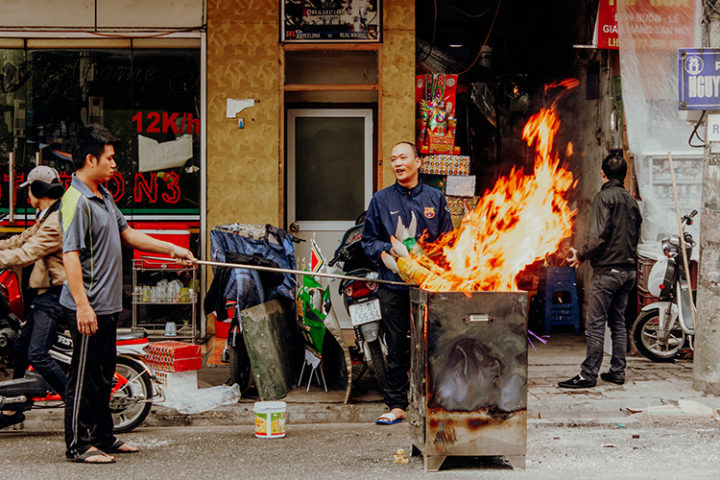 Die Altstadt von Hanoi Vietnam