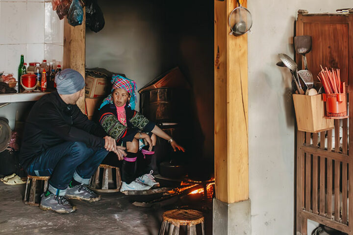 Essen bei den Hill Tribes in Sapa, Vietnam