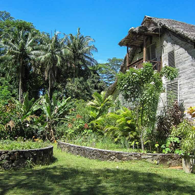 Traditionelles Holzhaus auf Mahé