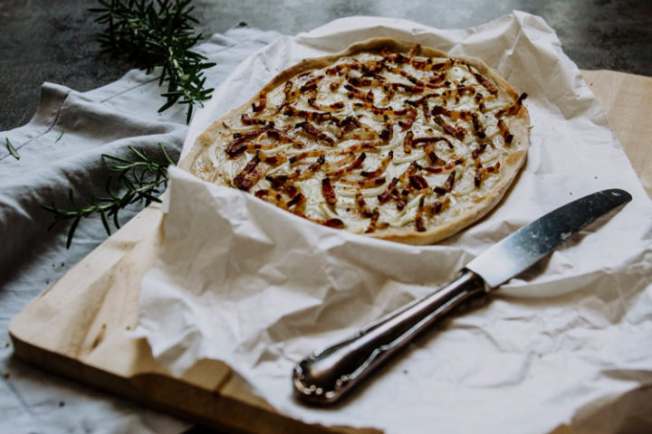 Elsässer Flammkuchen – Tarte flambée