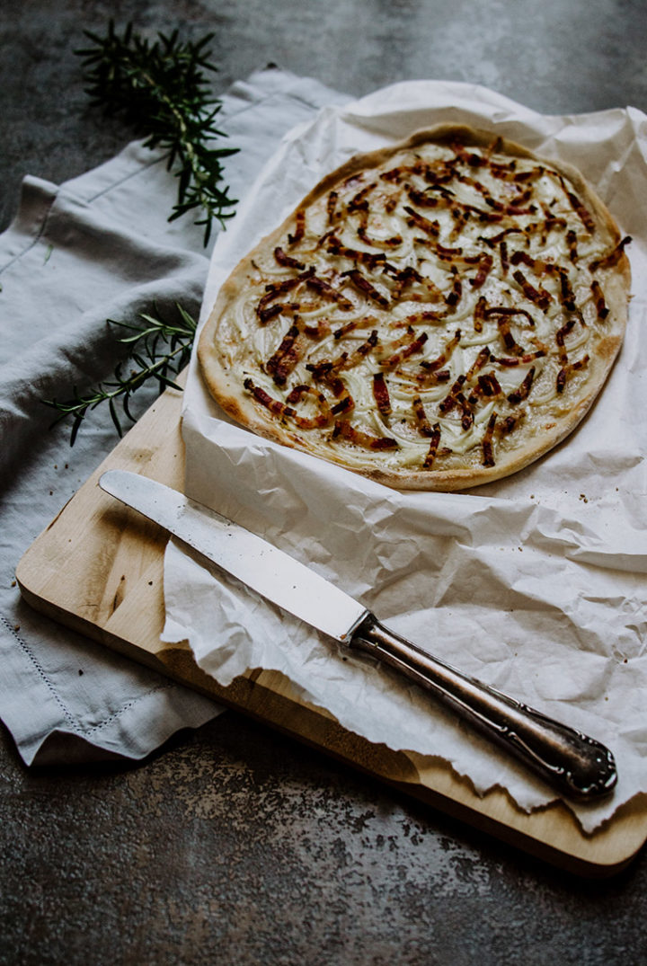 Elsässer Flammkuchen – Tarte flambée