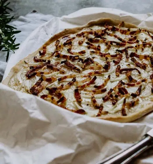 Elsässer Flammkuchen – Tarte flambée