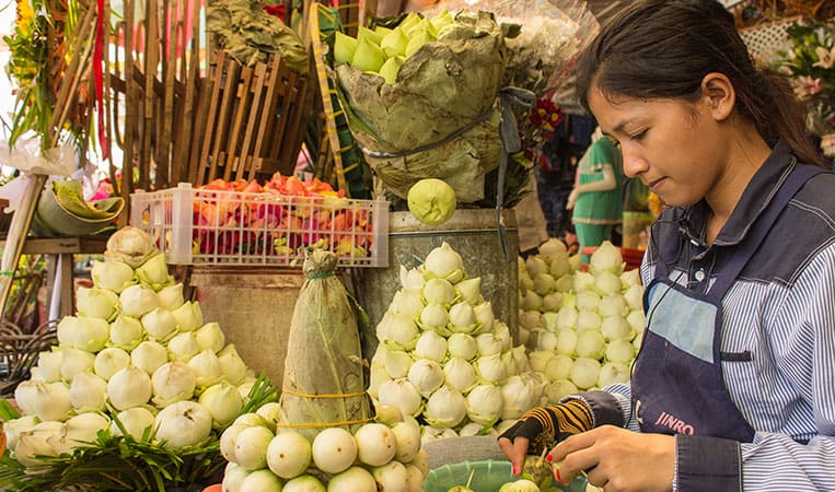 Floristin am Phsar Thmei