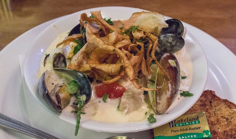 die beste Seafood Chowder, die ich je gegessen habe!