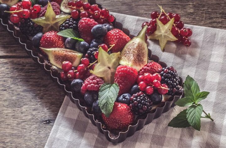 Tarte mit Ricotta Creme und frischen Früchten