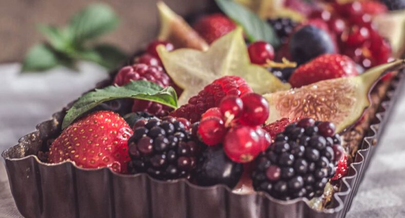 Tarte mit Ricotta Creme und frischen Früchten