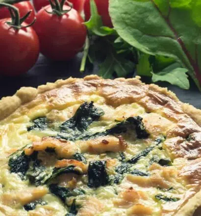 Tartelettes mit Lachs, Spinat und Ziegenfrischkäse