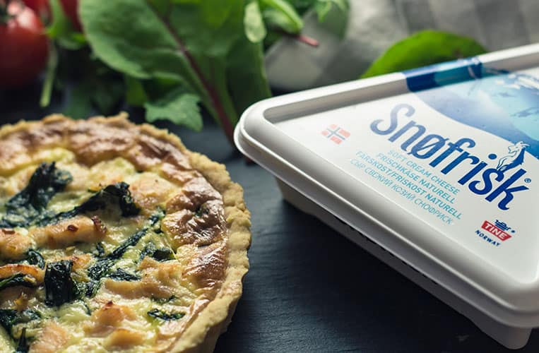 Tartelettes mit Lachs, Spinat und Ziegenfrischkäse