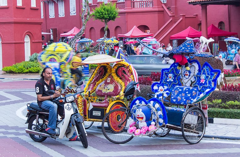 Der „Red Square“ mit seinen fancy Rikschas