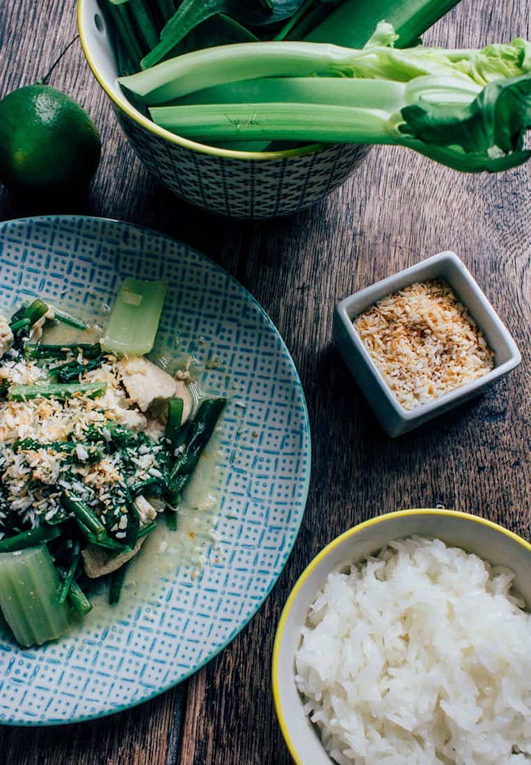 Grünes Hähnchencurry aus Samoa