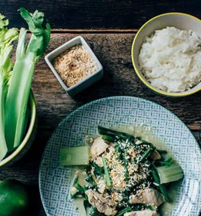 Grünes Hähnchencurry aus Samoa