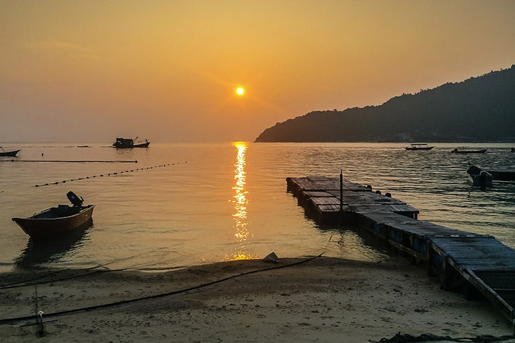 Sonnenuntergang am Teluk Pauh
