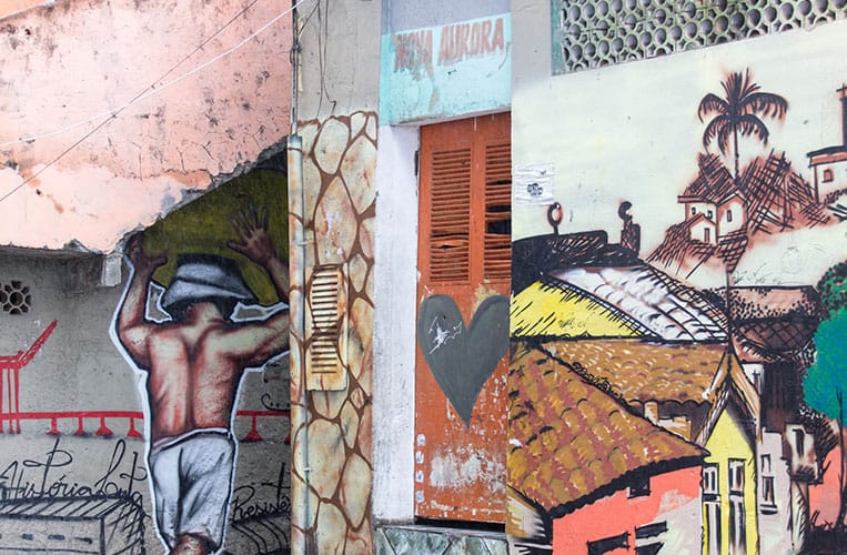 Mural in der Favela Morro da Providência