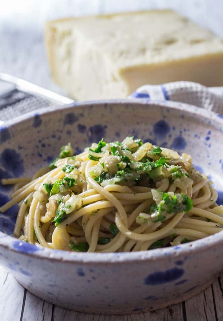 Bigoli in Salsa nach einem Originalrezept aus Venedig