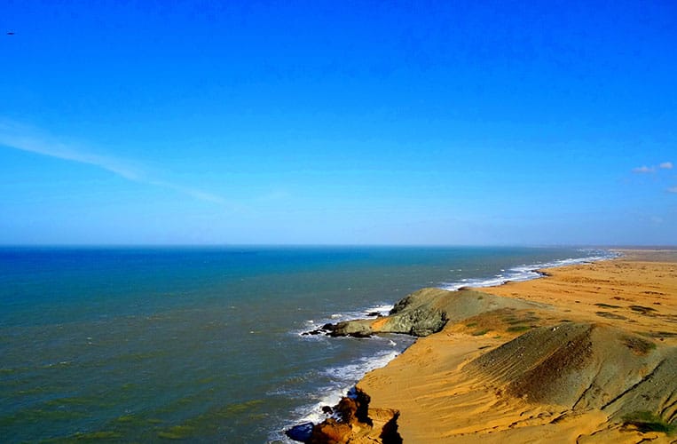 Aussicht vom Pilon de Azucar in der Wüste La Guajira in Kolumbien