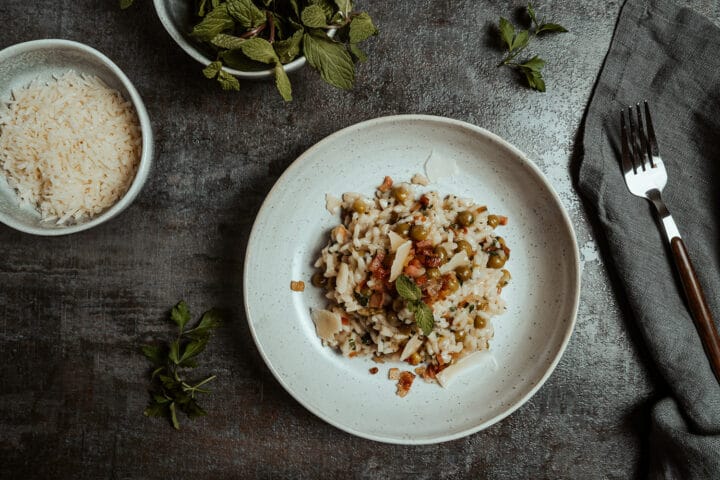 Risi e bisi – venezianisches Erbsenrisotto