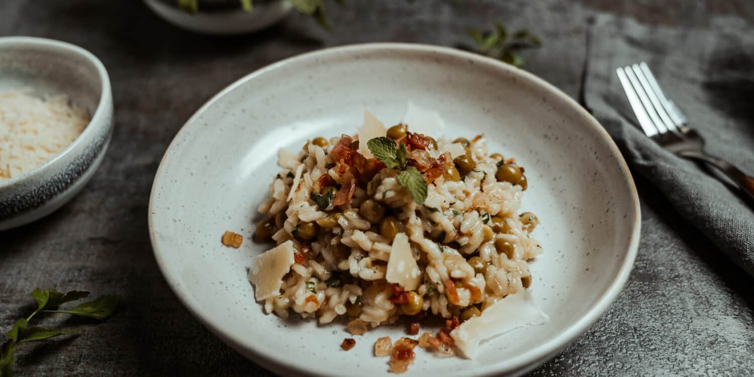 Risi e bisi – venezianisches Erbsenrisotto