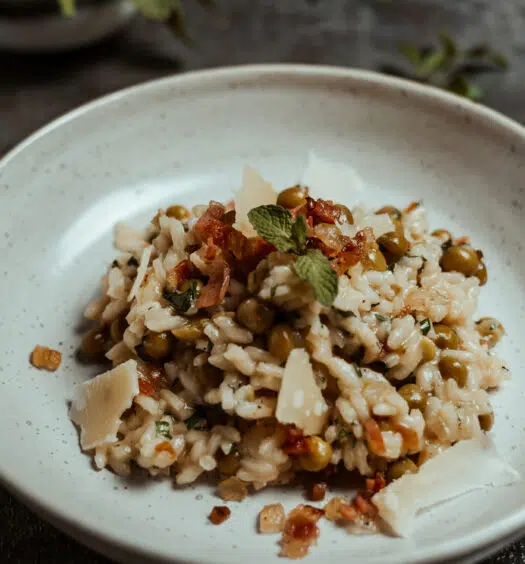 Risi e bisi – venezianisches Erbsenrisotto