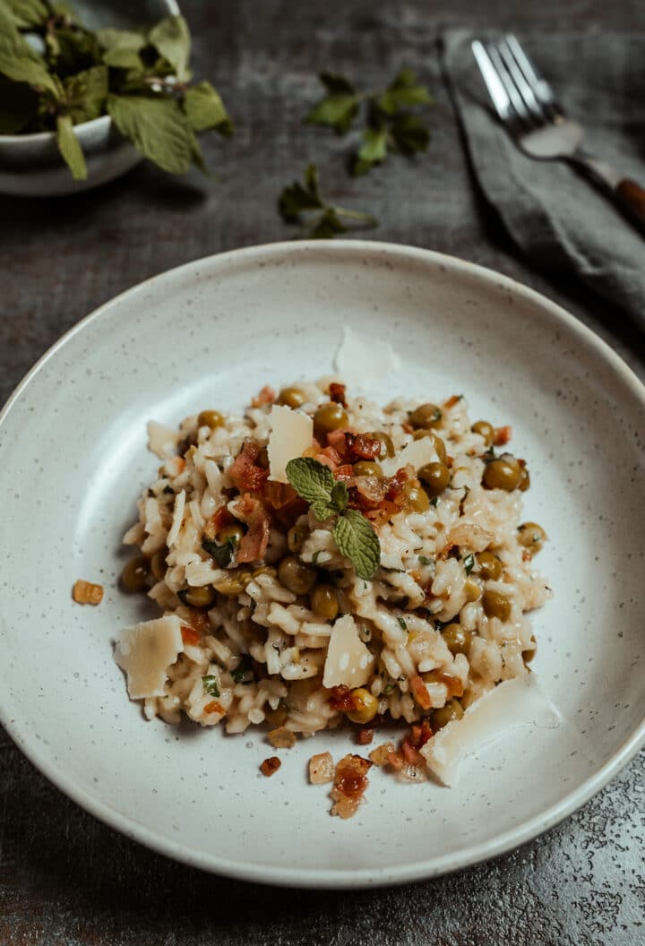 Risi e bisi – venezianisches Erbsenrisotto