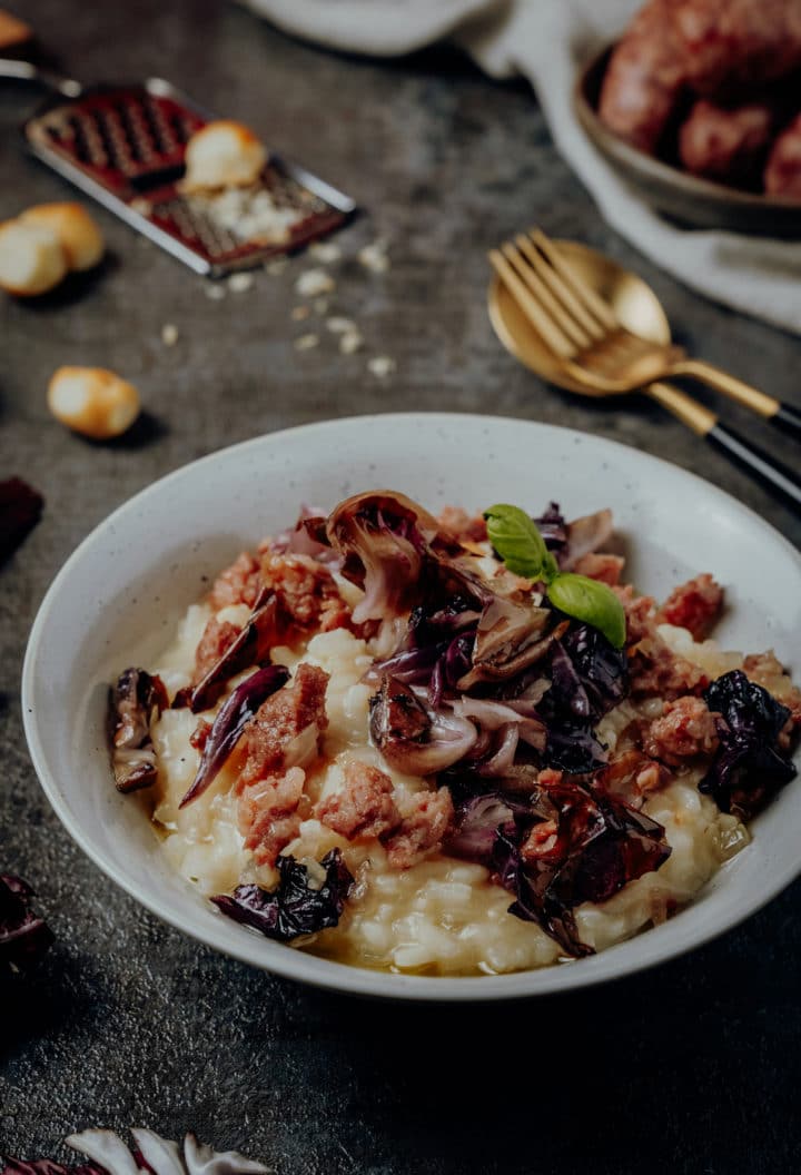 Risotto mit Salsiccia und Radicchio