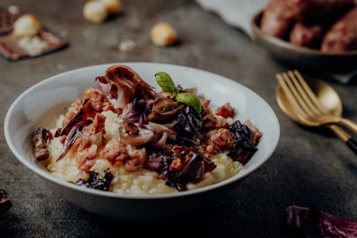 Risotto mit Salsiccia und Radicchio