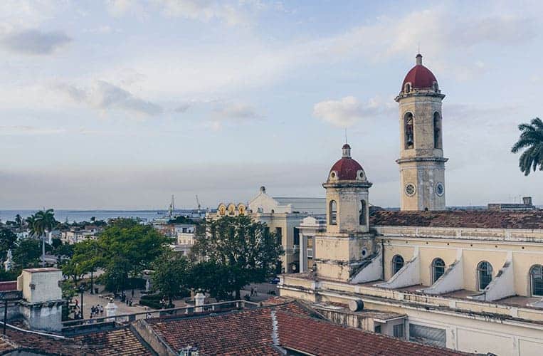 Ausblick vom Hotel La Union auf Cienfuegos, Kuba