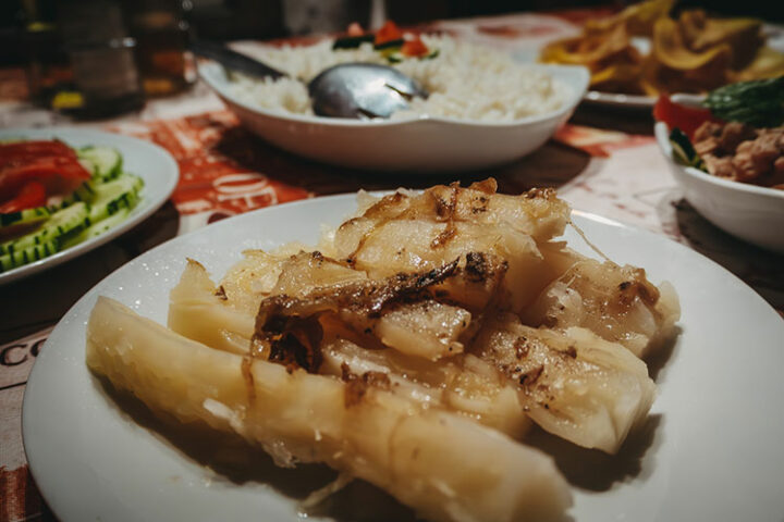 Yucca con Mojo - typisch kubanisches Essen 