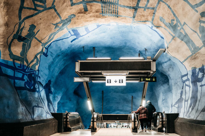 Station T-Centralen, Tunnelbana, U-Bahn in Stockholm