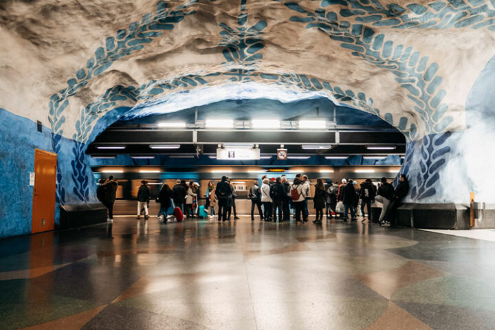 Station T-Centralen, Tunnelbana, U-Bahn in Stockholm