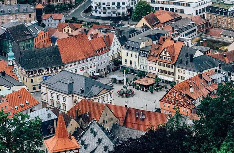 Ausblick von der Plassenburg in Kulmbach