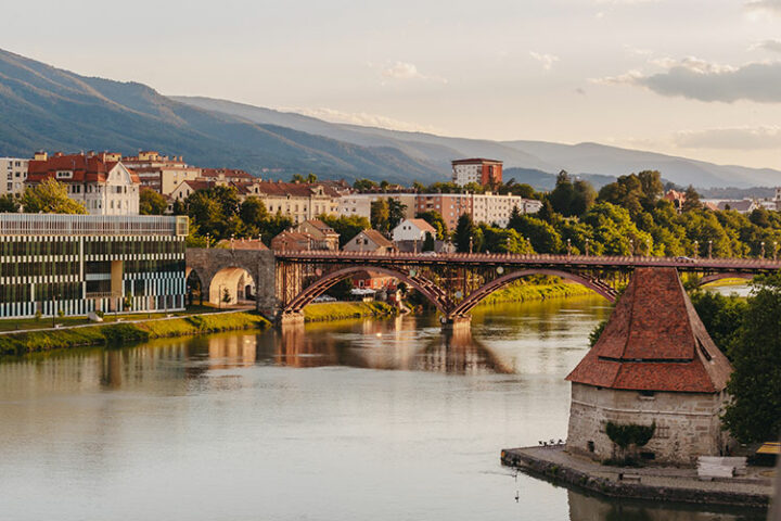 Sonnenuntergang, Restaurant Terasa in Maribor