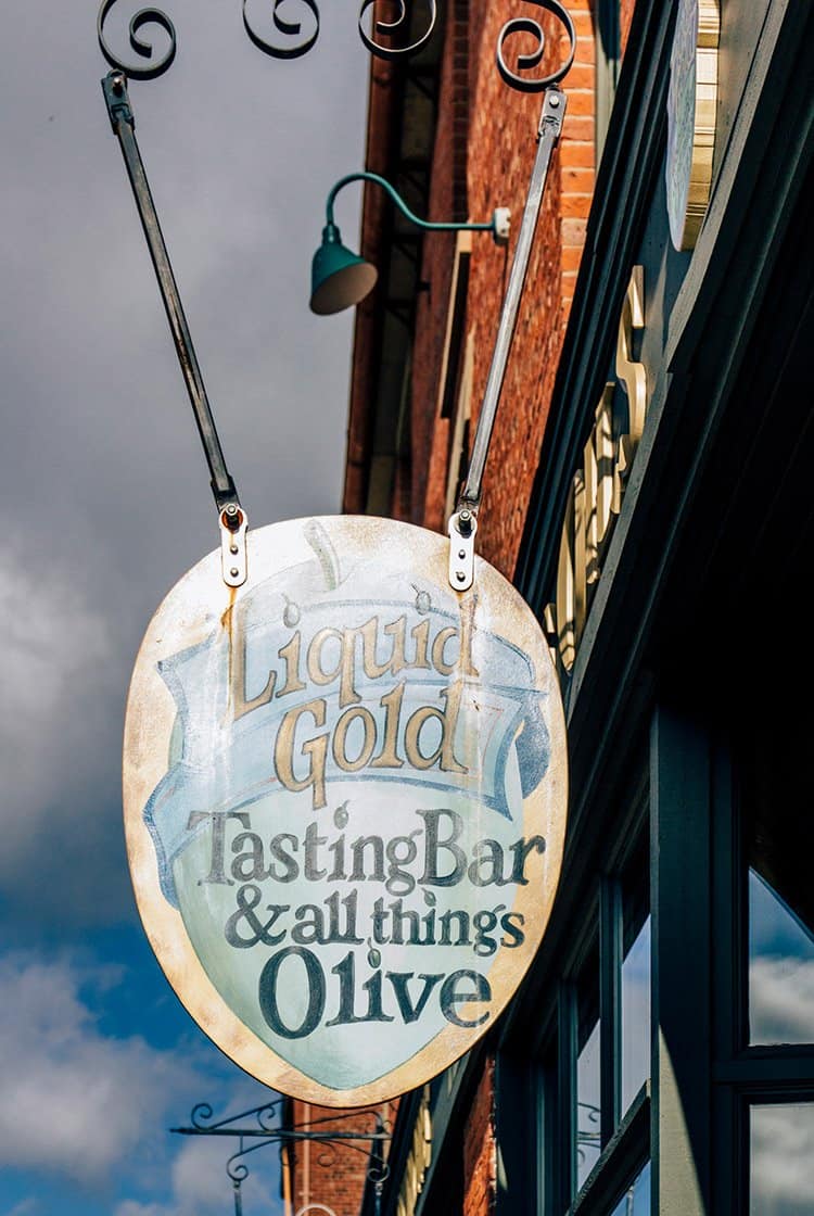 Olivenöl in der Liquid Gold Tasting Bar and All Things Olive