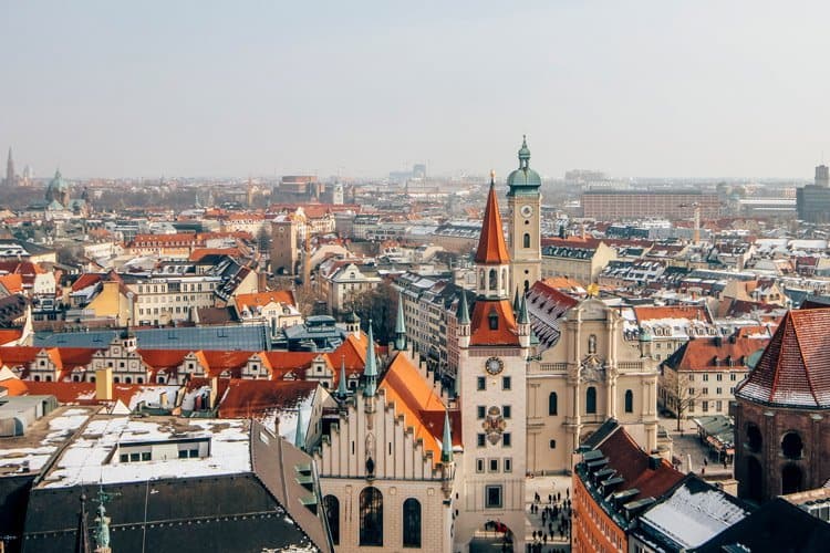 Blick vom Rathaus in München