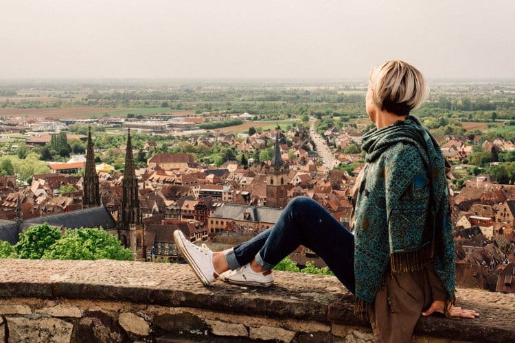 Ausblick vom Monument für die Malgré-nous in Obernai, Elsass