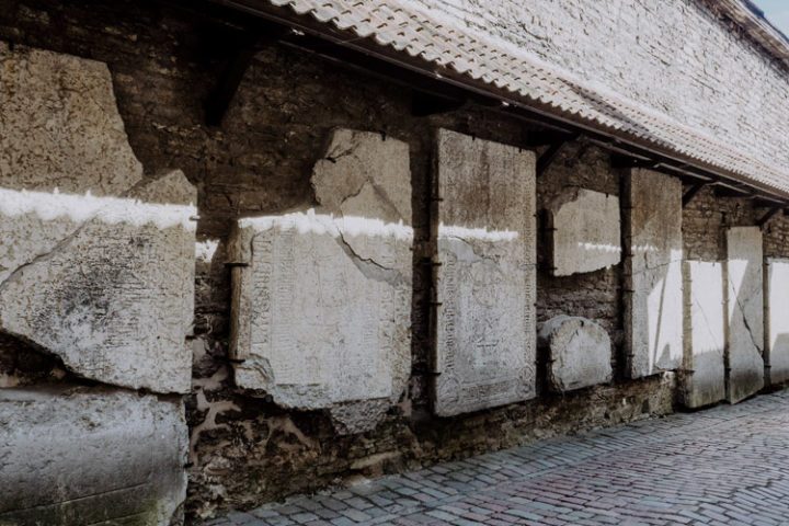 Blick von der Stadtmauer in Tallinn
