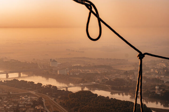 Ballonfahrt in der Emilia-Romagna, Italien