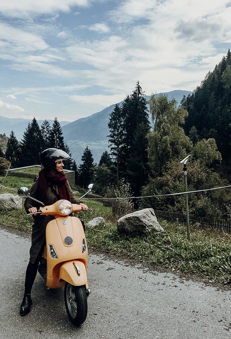 Vespa-Ausflug zum Partschinser Wasserfall