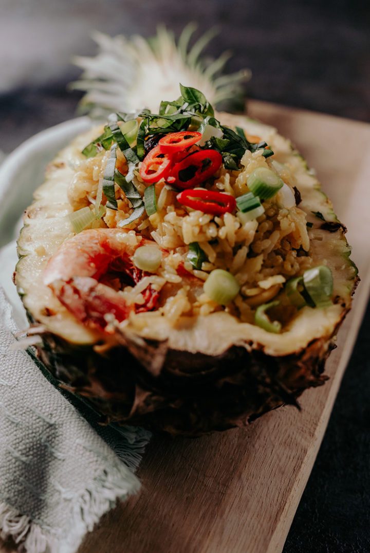 Gebratener Reis mit Ananas