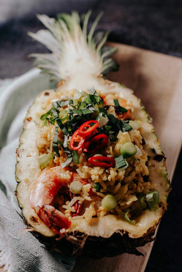 Gebratener Reis mit Ananas