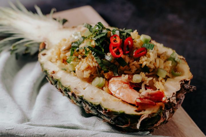 Gebratener Reis mit Ananas