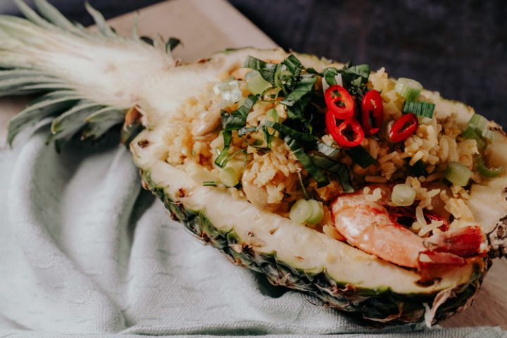Gebratener Reis mit Ananas