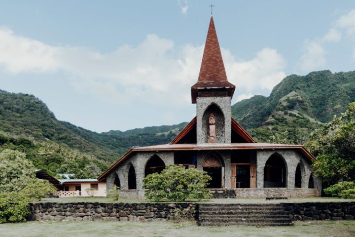 Kirche Tahuata Französisch Polynesien