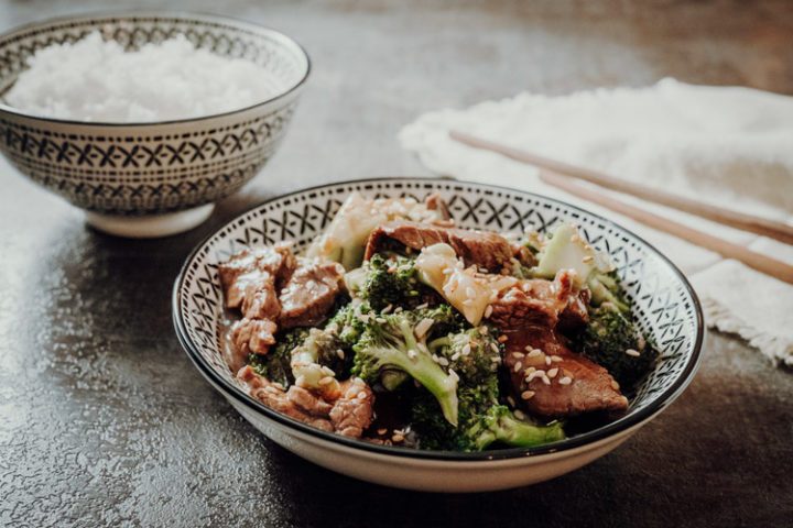 Stir-Fry mit Rindfleisch und Brokkoli