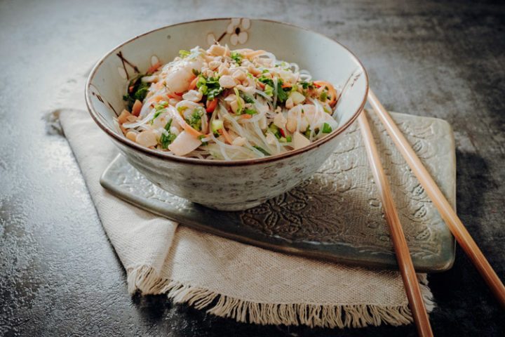 Yam Woon Sen – Glasnudelsalat mit Garnelen