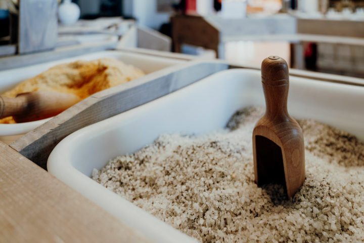 Salin de Gruissan in der Lagune der Ile Saint-Martin