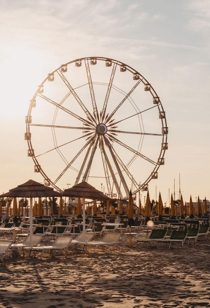 Strand Rimini, Italien