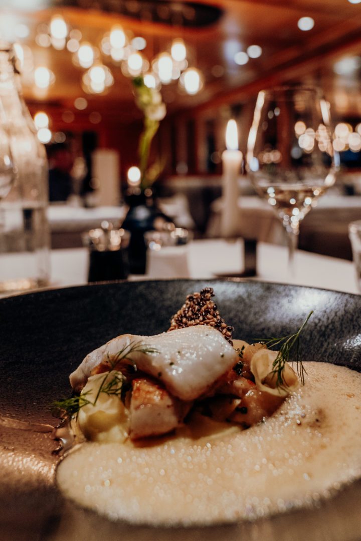 Abendessen im Hotel Weisses Kreuz Burgeis Vinschgau