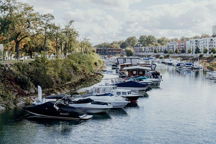 Der Winterhafen in Mainz