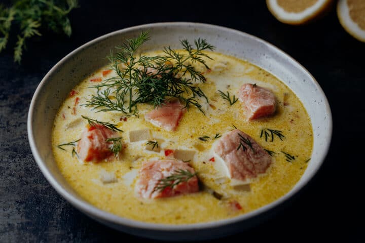 Lohikeitto – Rezept Finnische Lachssuppe