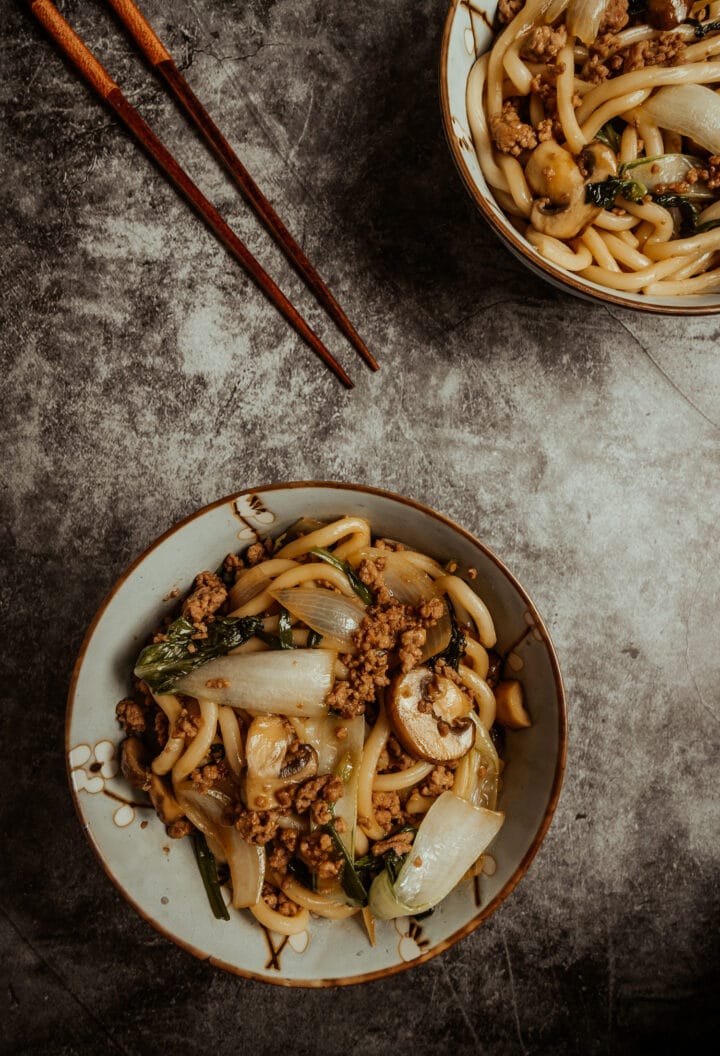 Yaki Udon - Rezept für gebratene Udon Nudeln aus Japan